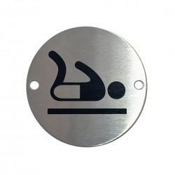 Satin Stainless Steel Baby Change Sign