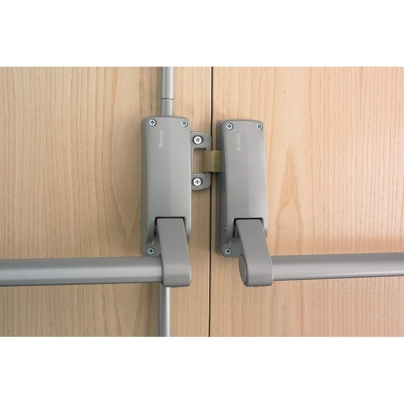 Briton 377 Double Rebated Panic Bolt Set Silver Briton 377 Double Rebated Panic Bolt Set Silver