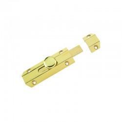 Surface Fix Slide Bolt - 102mm polished brass