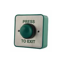 Dual Unit Green Domed Press to Exit and Emergency Door Release