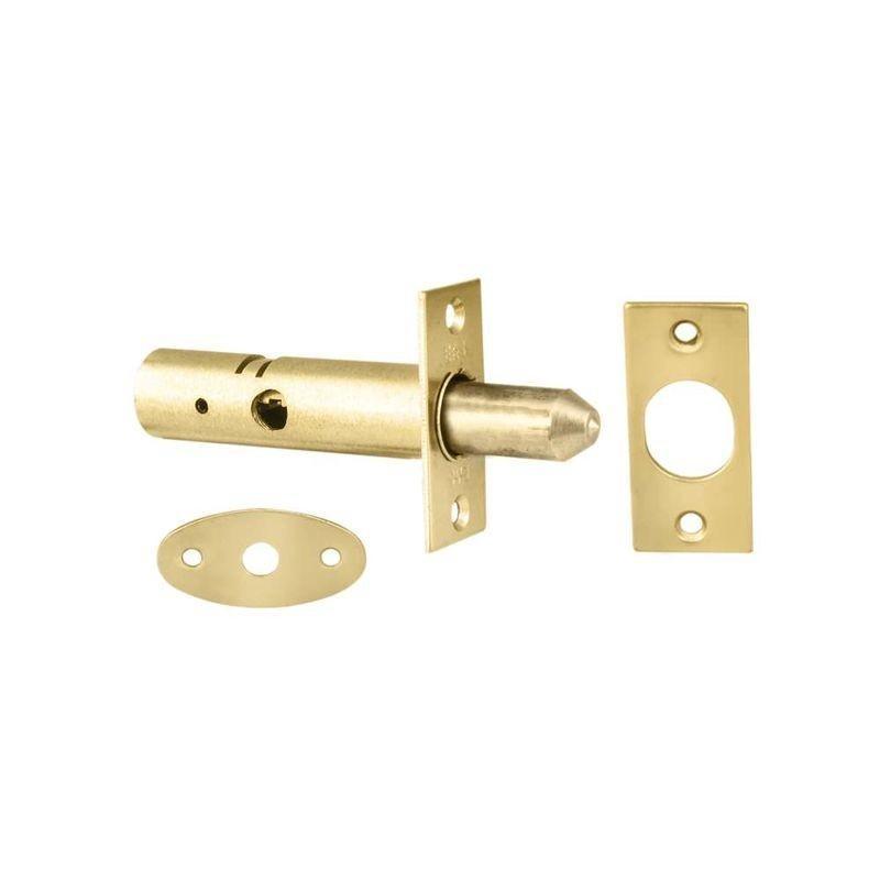 63mm Mortice Security Door Bolt Polished Brass