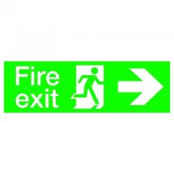 440mmx 150mm Fire Exit Running Man Sign.