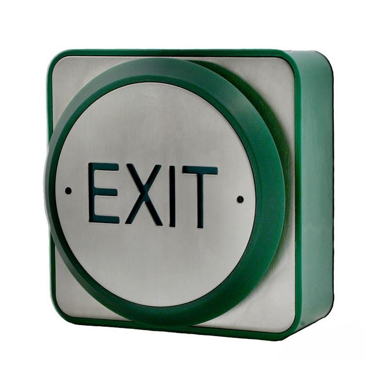 Large All Active Exit Button - Stainless Steel - Door Controls Direct