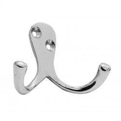 Polished Chrome Double Wardrobe Hook