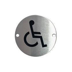 75mm diameter Disabled Toilet Sign