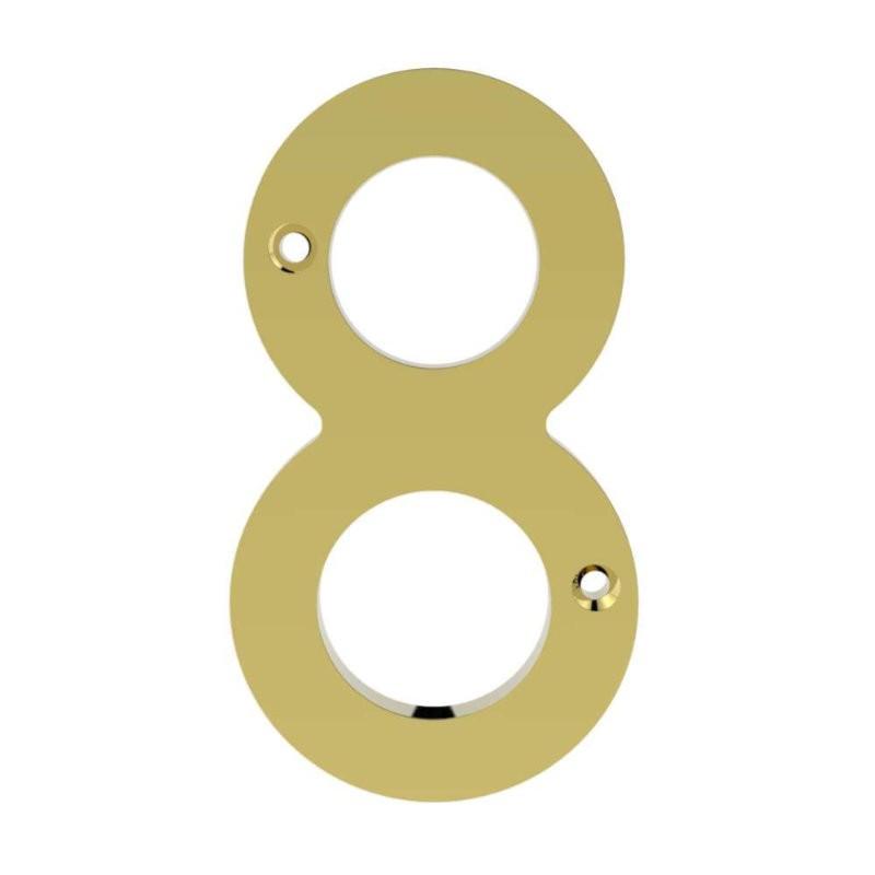 Numeral 8 Polished Brass Numeral 8 Polished Brass