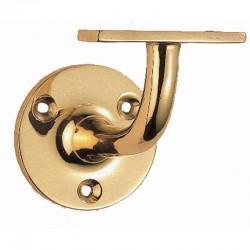 Heavyweight Handrail Bracket - Polished Brass