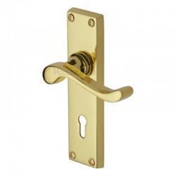 V810 Bedford Lever Lock Furniture - Brass