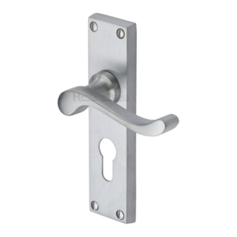 V807 Bedford Euro Lock Furniture - Satin Chrome