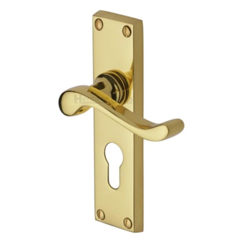 V807 Bedford Euro Lock Furniture - Brass V807 Bedford Euro Lock Furniture - Brass