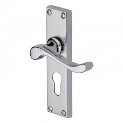 V807 Bedford Euro Lock Furniture - Polished Chrome