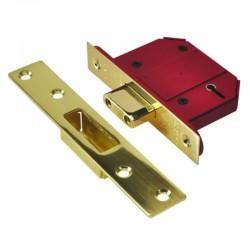 UNION 2100 StrongBOLT 5 Lever Deadlock - 76mm Brass