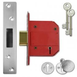 UNION 2100 StrongBOLT 5 Lever Deadlock - 76mm Chrome