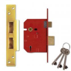 UNION J2234E 5 Lever Sashlock - 76mm Brass