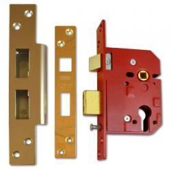 UNION L2244E Euro Profile Sashlock - 76mm Brass