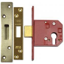 UNION L2144E Euro Profile Deadlock - Brass