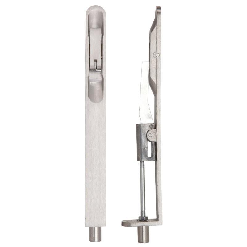 Stainless Steel Lever Action Flush Bolt - Radius Faceplate Stainless Steel Lever Action Flush Bolt - Radius Faceplate