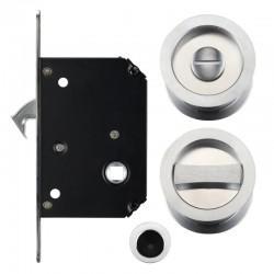 FB81 Sliding Door Lock Set - Satin Chrome