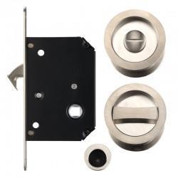 FB81 Sliding Door Lock Set - Satin Nickel