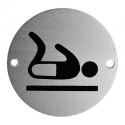 Satin Aluminium Steel Baby Change Sign