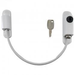 Chameleon Locking Window Cable Restrictor - White