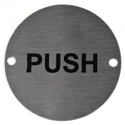 75mm diameter Push Sign