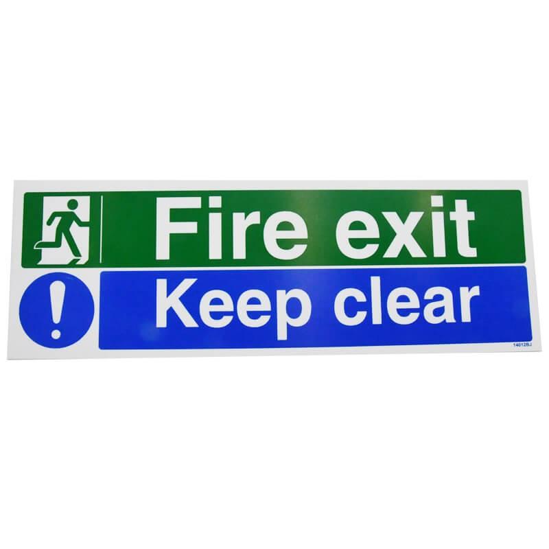 Fire Exit Keep Clear Vinyl Sign