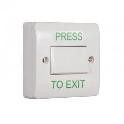 Large White Plastic Press To Exit Button