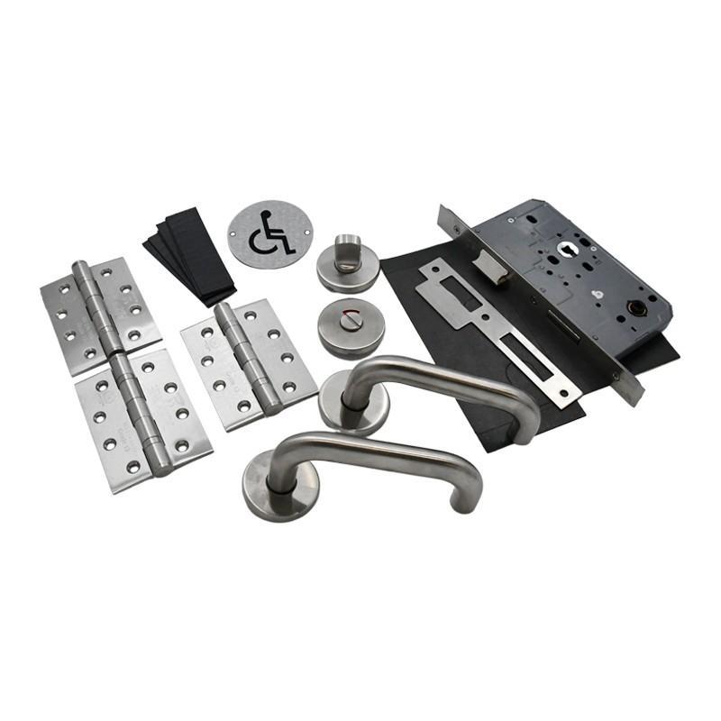 Fire Door Ironmongery Kit for Accessible Bathroom WC - Basic Specification