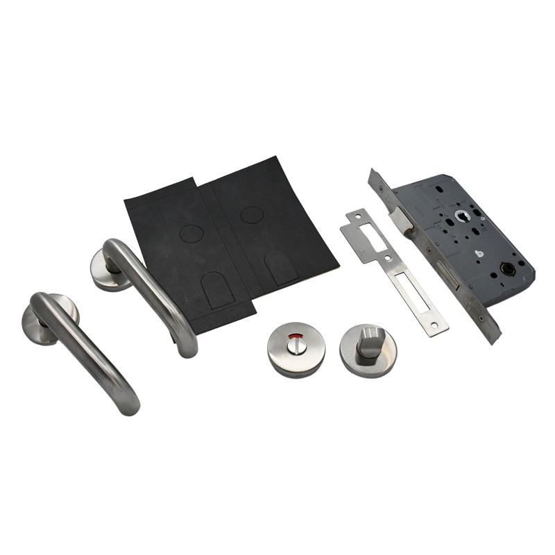 Fire Rated Door Lock and Door Handle Set - Bathroom Lock Kit