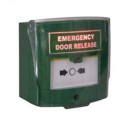 Red Illuminated Green Emergency Break Glass Unit Image