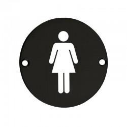 Black Female Toilet Sign