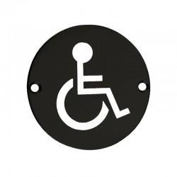 Black Disabled Toilet Sign