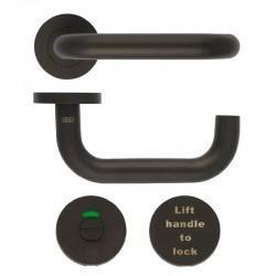 ZOO ZCS030LL Lift To Lock Return to Door Black Door Handle Set