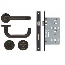 ZOO Lift to Lock DIN Bathroom Lock Kit - Black