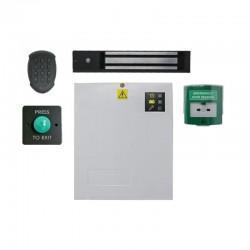 12V DC Single Door Maglock Access Control Kit With GALEO Black Keypad