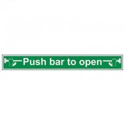 Push Bar To Open Sign 650mm x 75mm