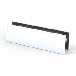 FRONTIER Security Letterplate in White. Product Image On White Background.