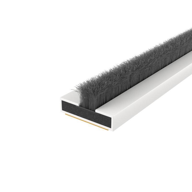 15mm intumescent fire and smoke brush seal in white 15mm intumescent fire and smoke brush seal in white