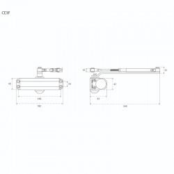 Dimensions For The Union CE3F Door Closer Dimensions For The Union CE3F Door Closer