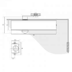 Union CE26V Door Closer Dimensions Union CE26V Door Closer Dimensions