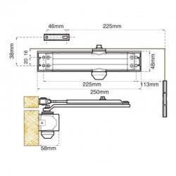 The Union Retro-V Door Closer Dimensions The Union Retro-V Door Closer Dimensions