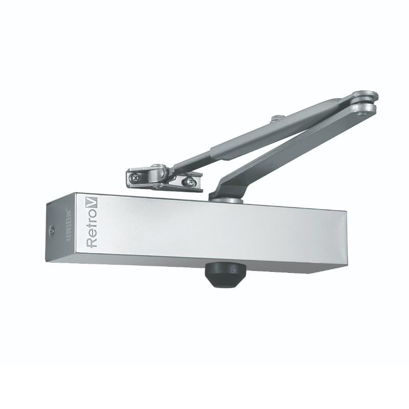 The Union Retro-V Door Closer In Silver The Union Retro-V Door Closer In Silver
