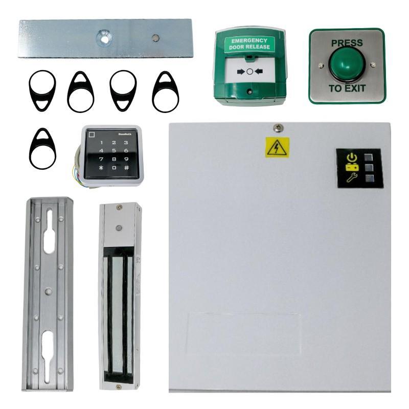 Fire Rated 12v DC - Standalone Single Door Maglock Access Control Kit with WiFi/Proximity Keypad Fire Rated 12v DC - Standalone Single Door Maglock Access Control Kit with WiFi/Proximity Keypad