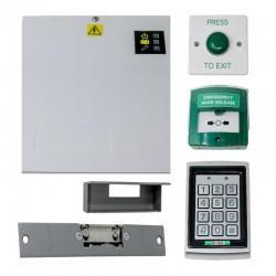 Fail Safe 12v DC - Standalone Single Door Electric Strike Access Control Kit with Keypad