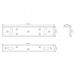 Dimensions For The Deedlock Slimline Maglock L Bracket