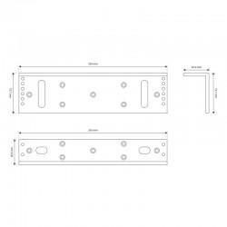 Dimensiosn For The Deedlock Standard Maglock L Bracket