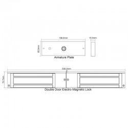 Dimensions For The Deedlock AEM20040 Standard Double Maglock