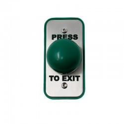 Green Dome Momentary Press To Exit Button - SSS - Architrave (S)