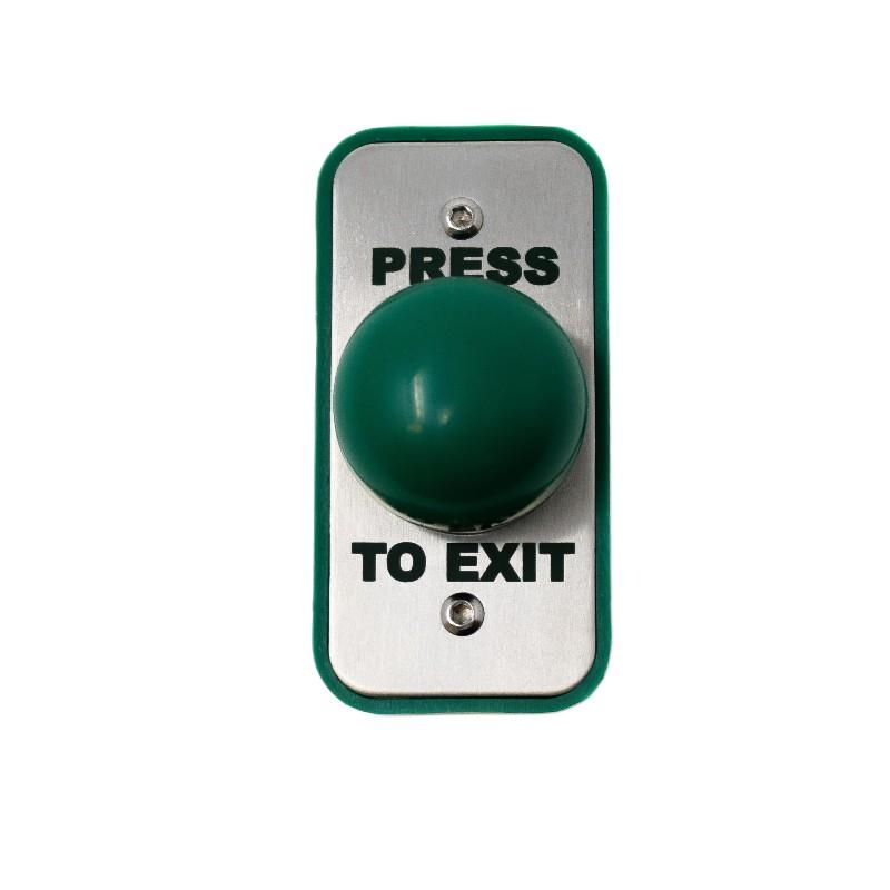 Green Dome Momentary Press To Exit Button - SSS - Architrave (S) Green Dome Momentary Press To Exit Button - SSS - Architrave (S)